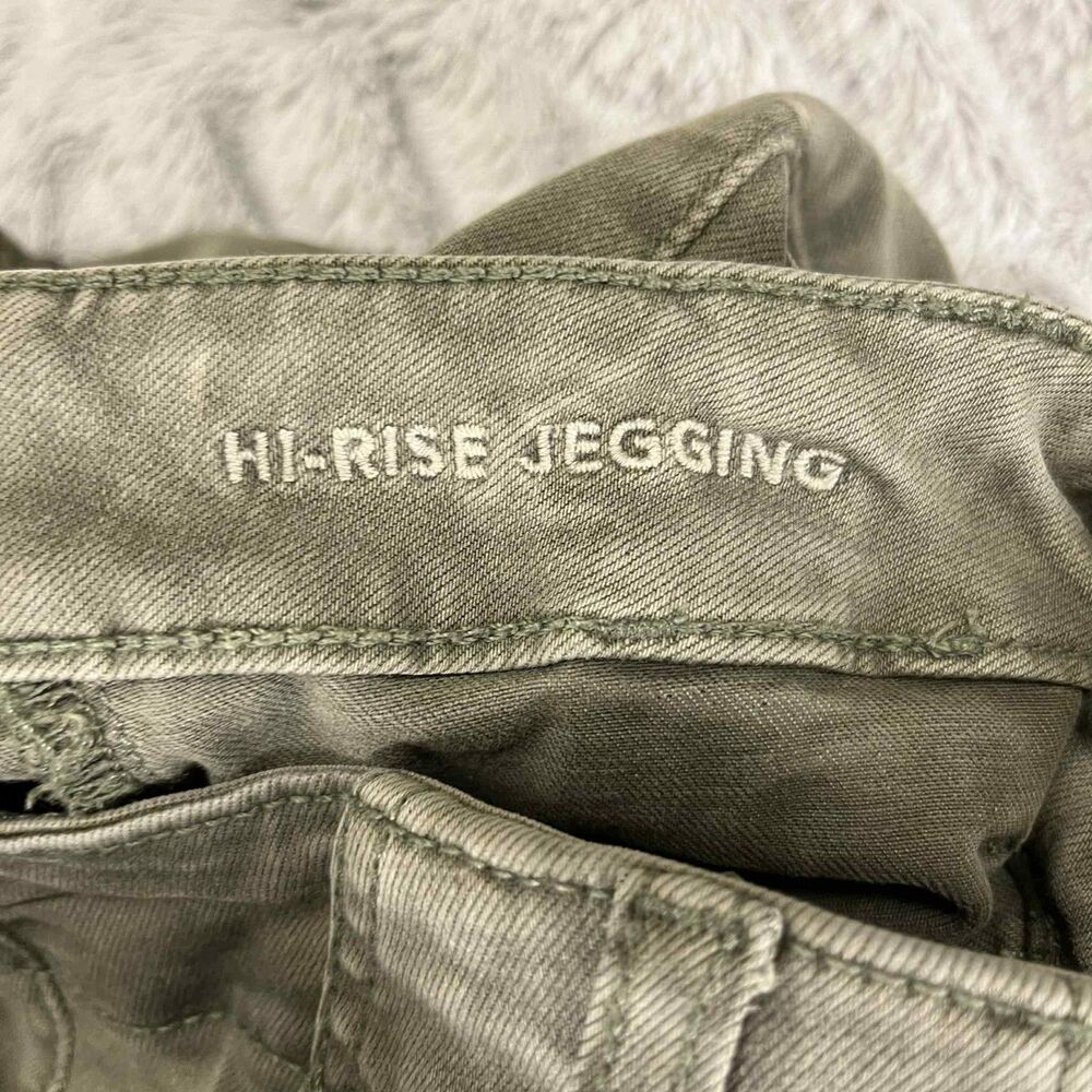American Eagle Jeans Women 6 Green Jegging Cargo Next Level Stretch Stained - Picture 5 of 11